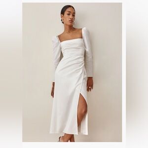 Reformation Issac Dress White.